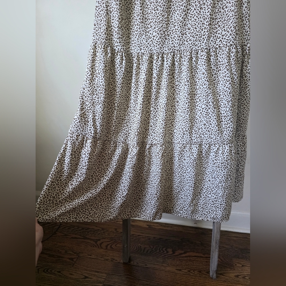 ⭐️40% Off⭐️ Prettygarden Boho Leopard Print Puff Sleeve Dress - Picture 7 of 14